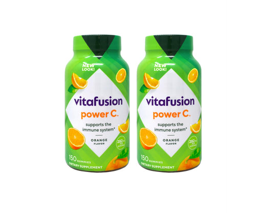 Vitafusion Power C bottle with orange gummies for daily immune support