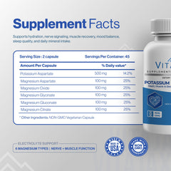 Opened VITAJAX bottle ready for a 3-month supplementation routine.