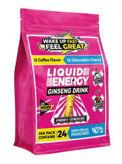 VITAL 4U Liquid Energy Shot front view, coffee-chocolate-cherry flavor with a quick energy boost