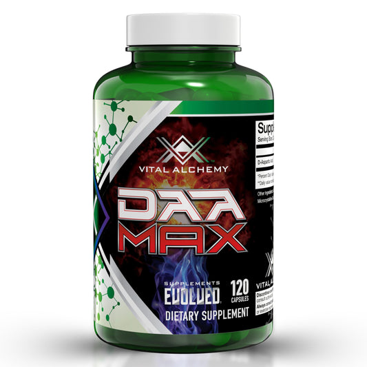 Vital Alchemy DAA MAX bottle front showing label for performance support