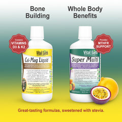 Glass of water with Vital Earth Minerals blended liquid supplement