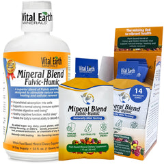 Vital Earth Minerals detox bottle shows the 32-ounce formula for daily energy support.