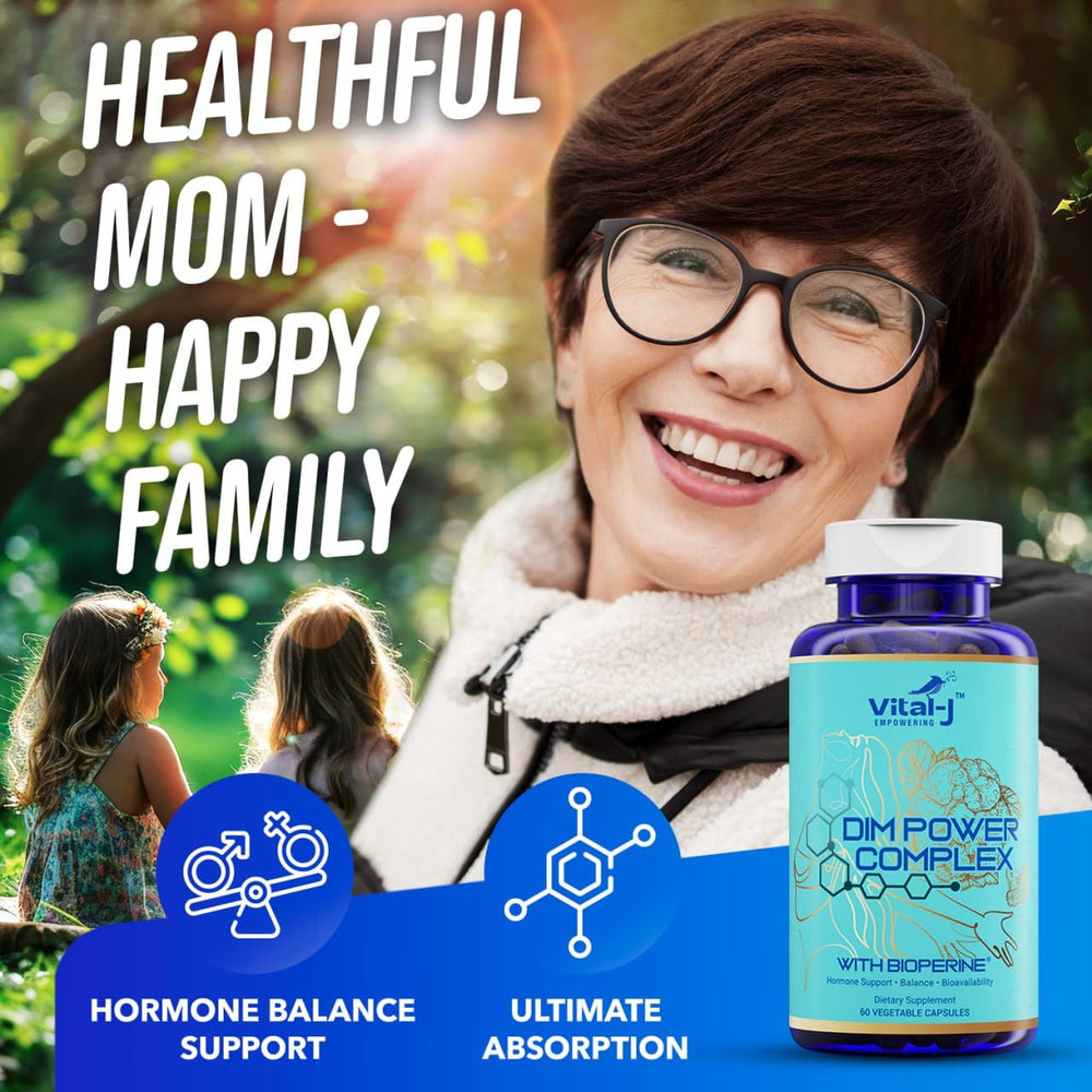Vital-J Empowering menopause-support visual indicating balanced mood and comfort.