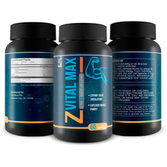 Vital Male Pills Z Vital Max N02 Alpha XR promo pack suggesting value.
