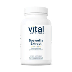 Vital Nutrients Boswellia Extract capsules bottle front highlighting gluten-free formula