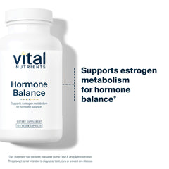 Vital Nutrients Hormone Balance front view bottle in clean label.