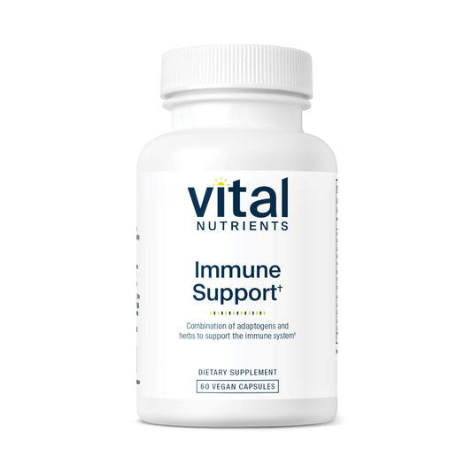 Vital Nutrients Immune Support bottle front showing vegan formula for everyday immunity