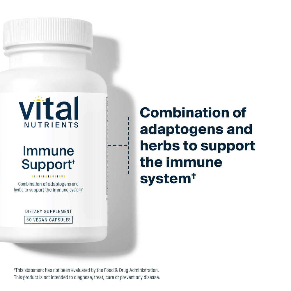 Vital Nutrients Immune Support bottle with capsules ready for a simple daily routine