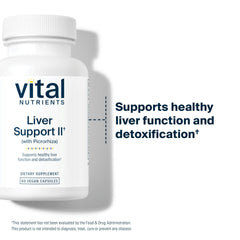 Vital Nutrients Liver Support II ingredient-blend emphasizes milk thistle and picrorhiza