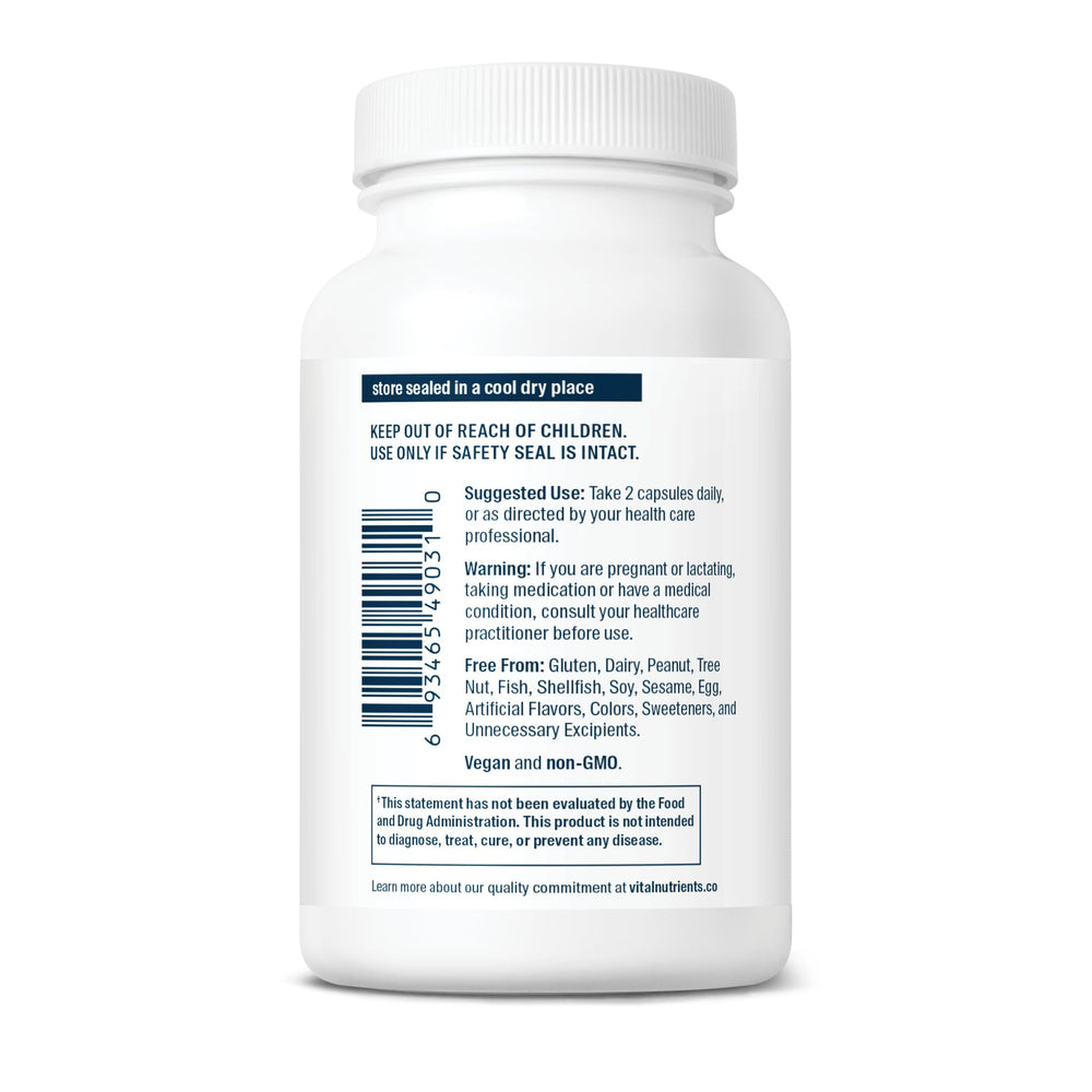 Vital Nutrients magnesium and B vitamins blend for mood and alertness