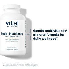 Vital Nutrients Multi-Nutrients 4 label on bottle with copper and iron
