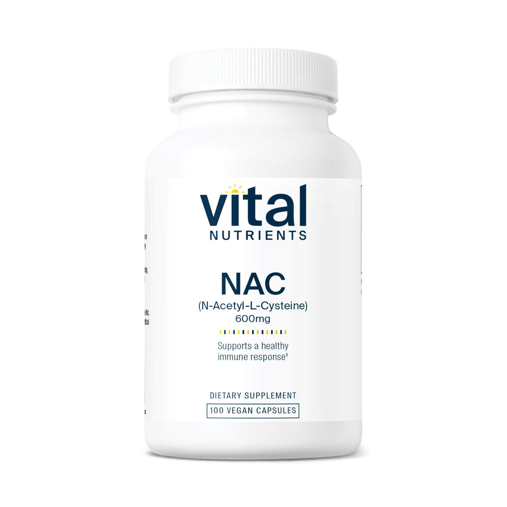 Vital Nutrients NAC 600mg bottle front — supports respiratory health