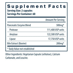 Vital Nutrients bottle close-up with a gluten-free, non-GMO enzyme formula on the label.
