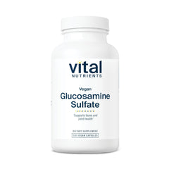 Vital Nutrients vegan glucosamine sulfate bottle front promoting plant-based joint support