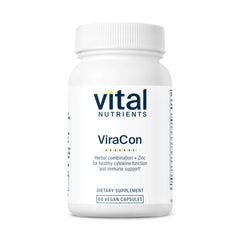 Vital Nutrients ViraCon packaging highlights vegan immune support formula.