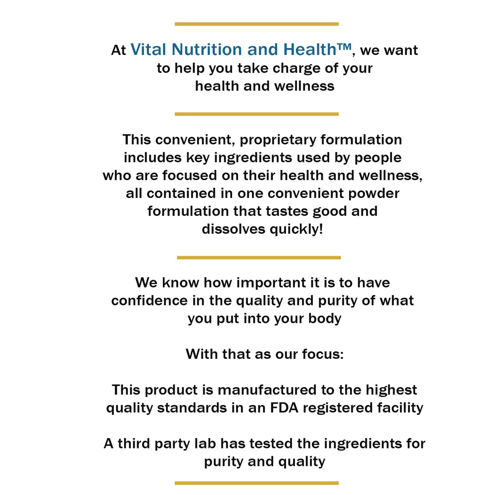 Vanilla shake with Vital Nutrition All-in-One ready for daily wellness routine.