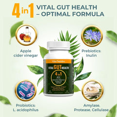 Vital Nutritive Apple Cider Vinegar bottle highlighting natural ingredients.