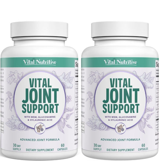 VITAL NUTRITIVE Joint Support bottle with glucosamine for flexible movement.