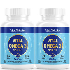 Vital Nutritive lemon softgels front view for brain and heart support