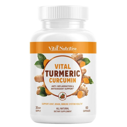 Vital Nutritive turmeric-curcumin bottle front view for daily joint support