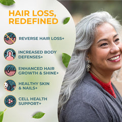 Vital Hair Complex folate and B vitamins image highlights nourishing nutrients.