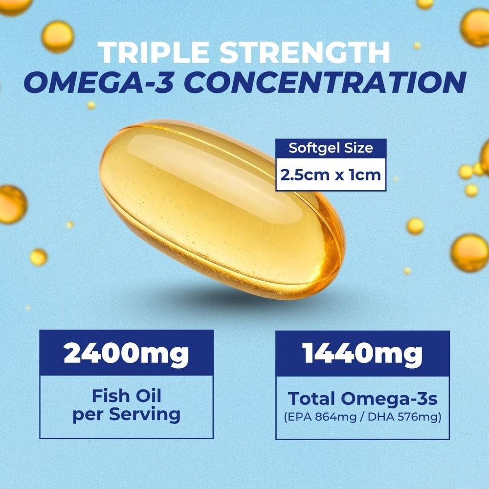 Vital Nutritive Vital Omega3 lemon-flavored softgels displayed for consumption.