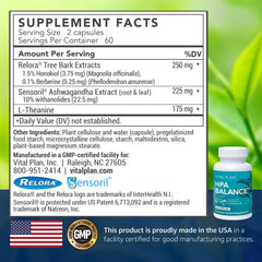 Vital Plan HPA Balance capsules close-up showcasing premium herbal ingredients