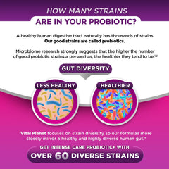 Vital Planet acid-resistant capsules designed to reach the intestinal tract.