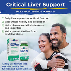 Vital Planet Critical Liver Care ingredients including artichoke and dandelion for daily support.