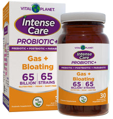 Vital Planet Intense Care bottle front for daily digestive balance