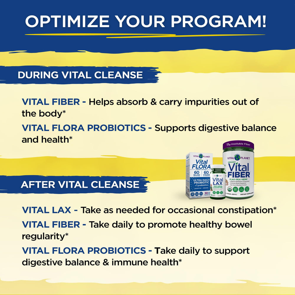 Vital Planet Vital Cleanse 14-day kit displayed for easy start