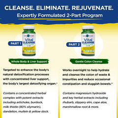 Vital Planet Vital Cleanse herbal blend featuring milk thistle for digestive support