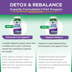 Vital Planet Vital Detox Part 2 liquid concentrates for digestive balance.