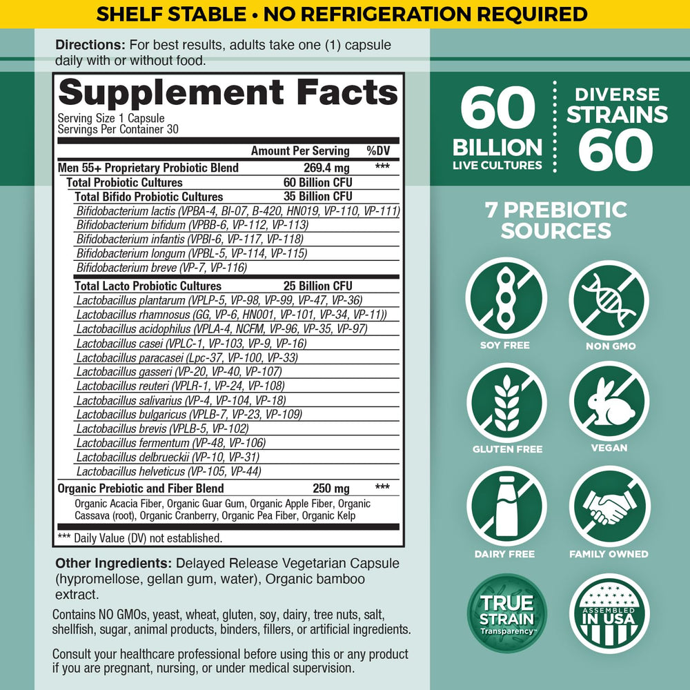 Vital Planet Vital Flora 60-billion-CFU capsule highlights potency for gut health