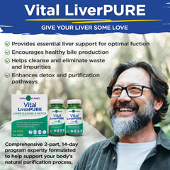 Vital LiverPure capsules container with label and dosage information