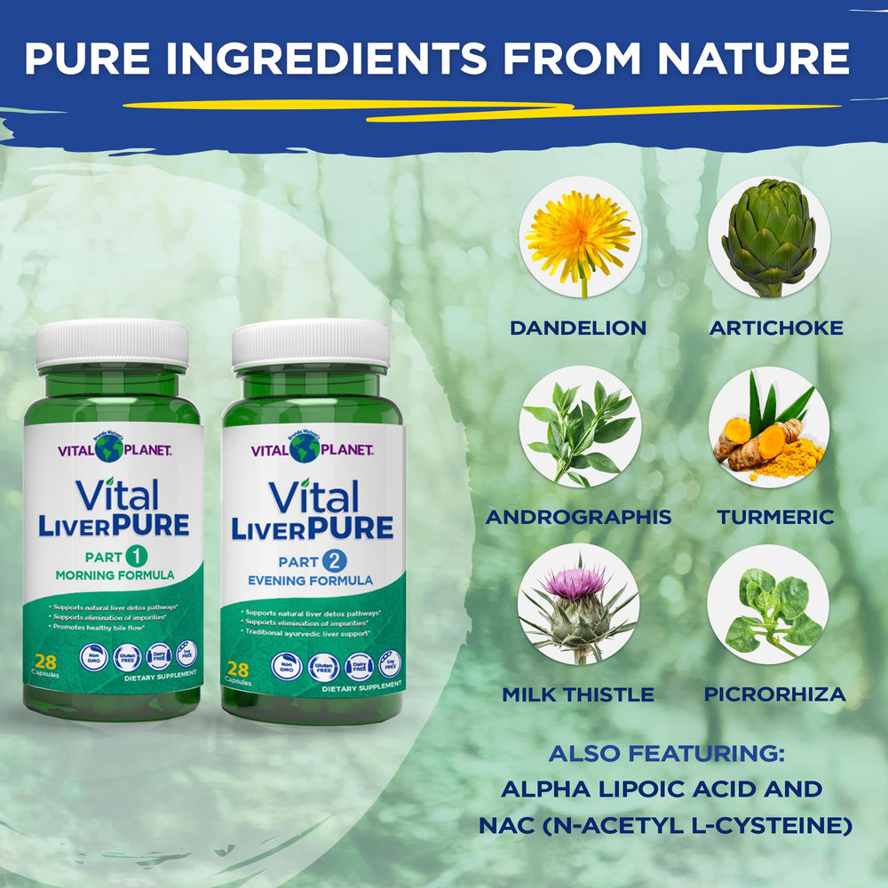 Vital LiverPure Part 2 packaging features Ayurvedic herbs for liver health