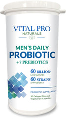Vital Planet Vital Pro Naturals bottle supports daily digestion and immune balance for men.