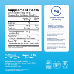 Close-up of Vital Proteins Active Complex label with key ingredients