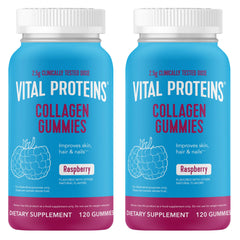 Vital Proteins Collagen Gummies bottle with raspberries for daily beauty support