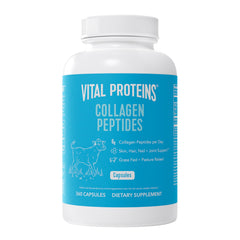 Vital Proteins collagen capsules for Women bottle front highlights daily wellness support