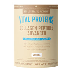 Vital Proteins Vanilla collagen peptides advanced front label for daily wellness