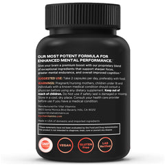 Vital Vitamins daily-use scene with bottle and notes for routine brain care
