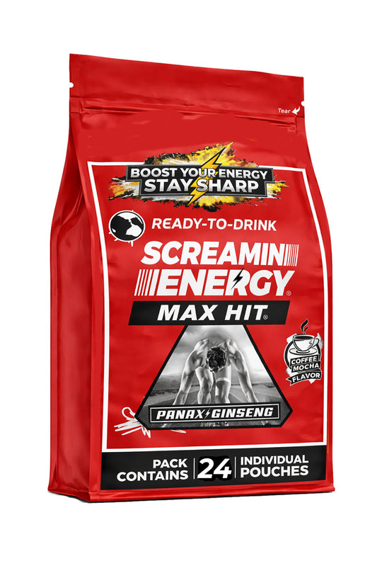 VITAL 4U Screamin Energy Max Hit pouch pour offers quick focus during workouts.