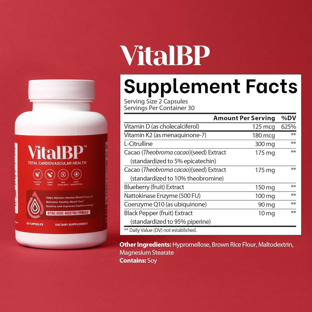 VitalBP L-Citrulline focus highlights circulatory support ingredient