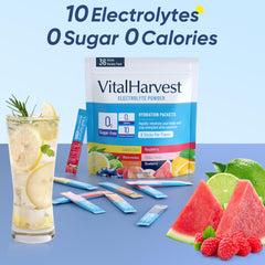 VitalHarvest white peach electrolyte powder stick for daily energy