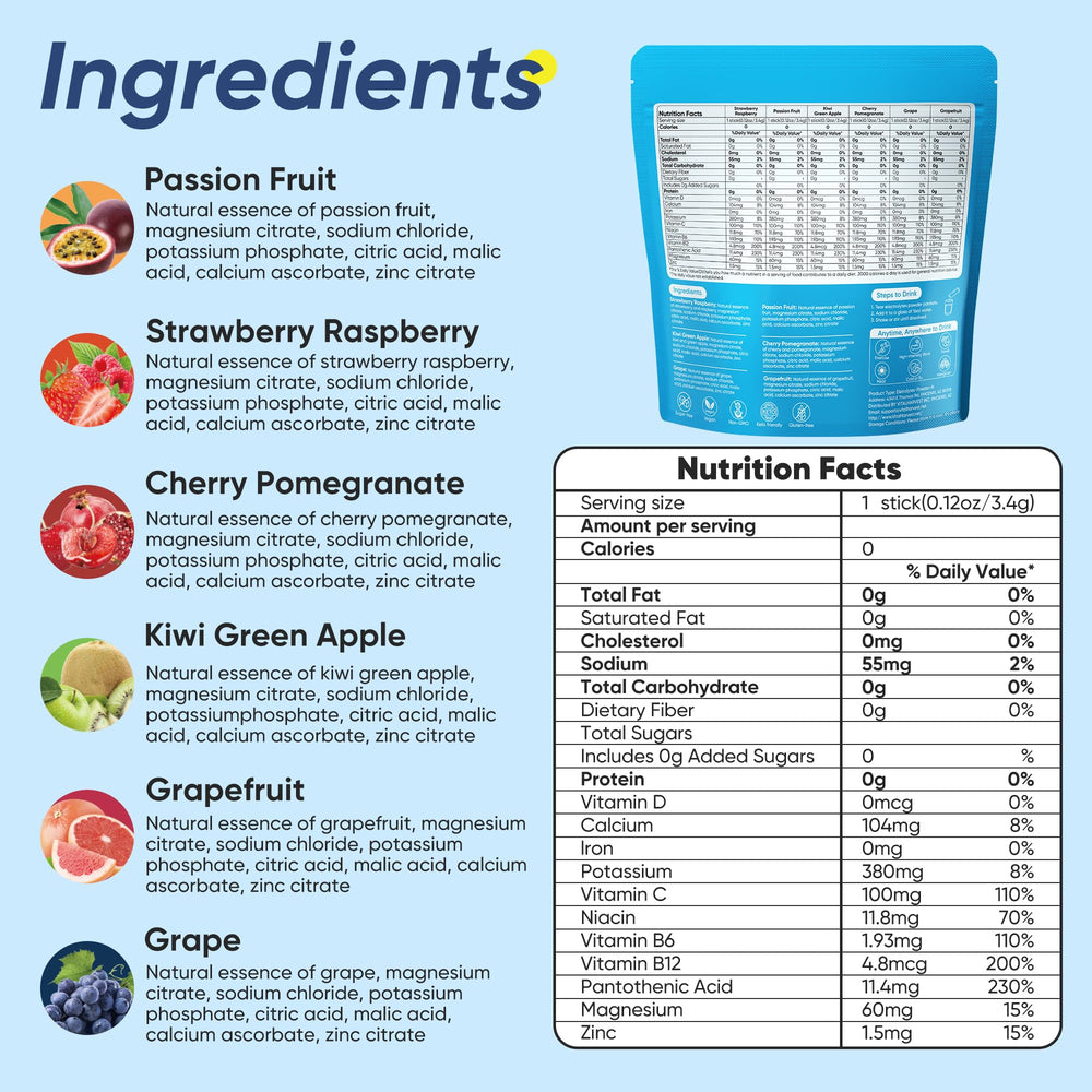 VitalHarvest passion-fruit flavor electrolyte powder for refreshed workouts