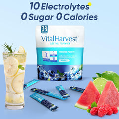 VitalHarvest low-sodium hydration suitable for keto and daily balance.