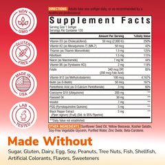 Vitalibre CoQ10 with D3 and K2 on label for bone and immune support