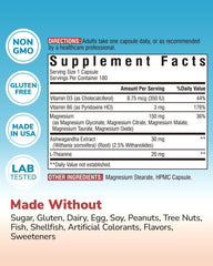 Closeup of Vitalibre capsules highlighting magnesium glycinate for high bioavailability