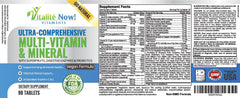 Vitalité Now! bottle with digestive enzymes and probiotics for digestion support.